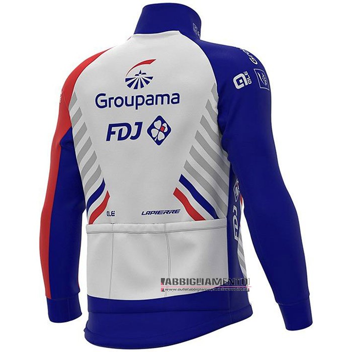 Abbigliamento Groupama-FDJ 2020 Manica Lunga e Calzamaglia Con Bretelle Bianco Scuro Blu Rosso - Clicca l'immagine per chiudere